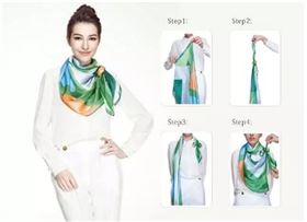 真絲圍巾怎么系 真絲圍巾怎么系