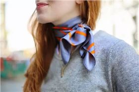 絲巾的各種系法——真絲圍巾。真絲絲巾、圍巾定制