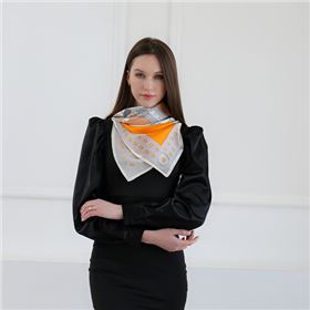 絲巾的各種系法——真絲圍巾。真絲絲巾、圍巾定制