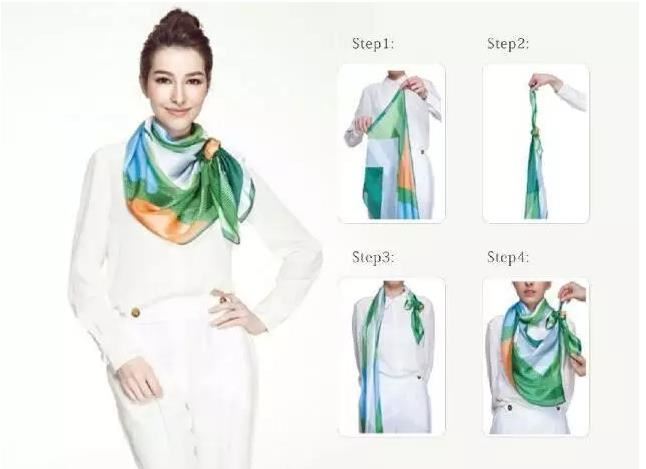 真絲圍巾怎么系 真絲圍巾怎么系
