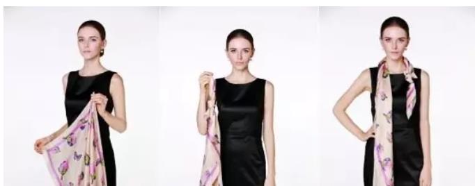 真絲圍巾的各種圍法 真絲圍巾的各種圍法