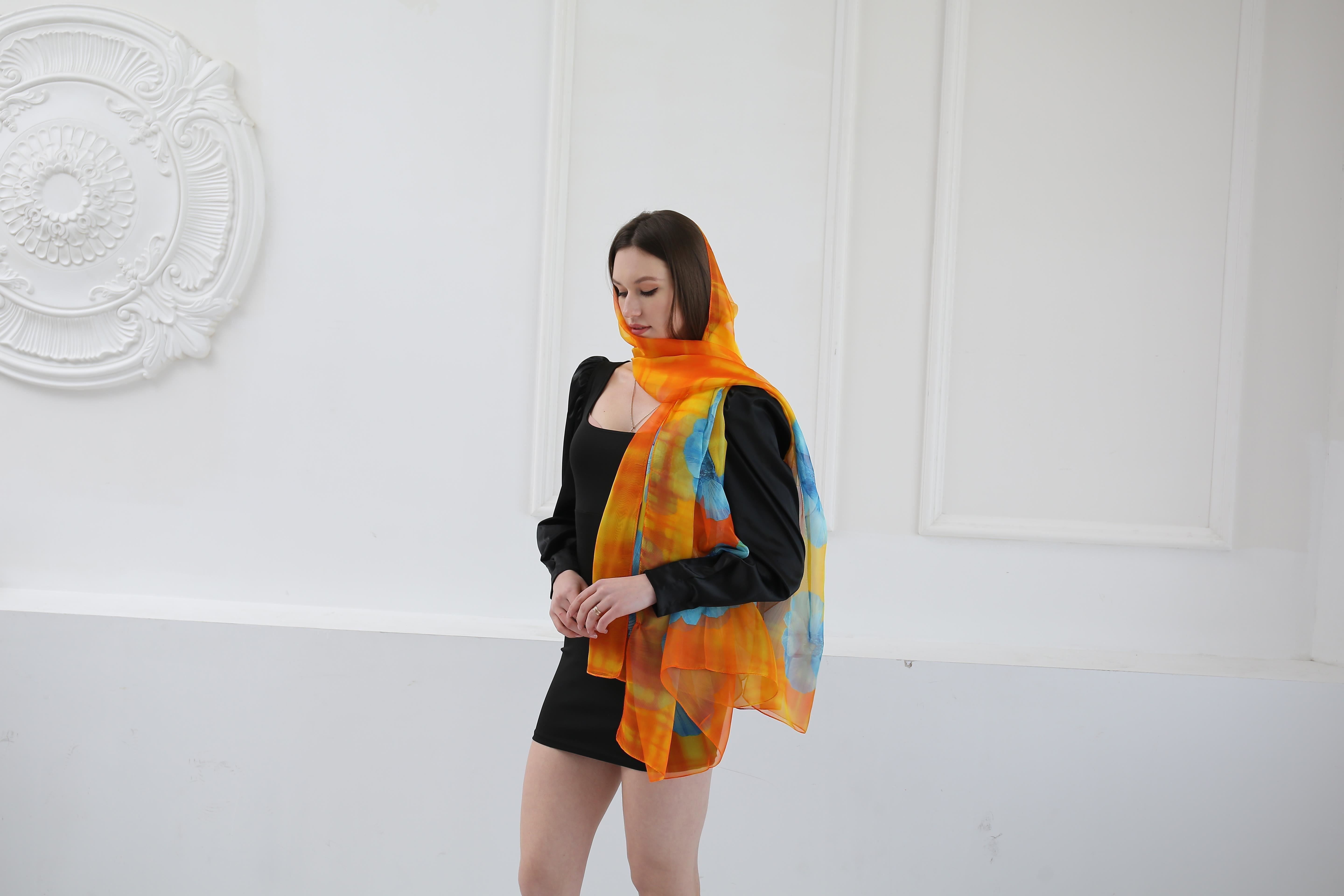 圍巾圖片——真絲圍巾 圍巾圖片——真絲圍巾