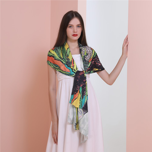 圍巾款式圖片&mdash;&mdash;真絲圍巾、真絲絲巾。圍巾定制