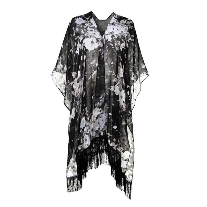 新款巴厘紗披肩水墨花款 新款巴厘紗披肩水墨花款