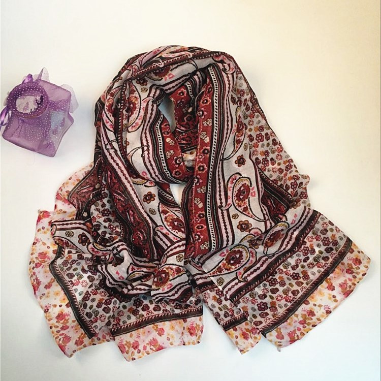 新款爛花巴厘紗圍巾 新款爛花巴厘紗圍巾