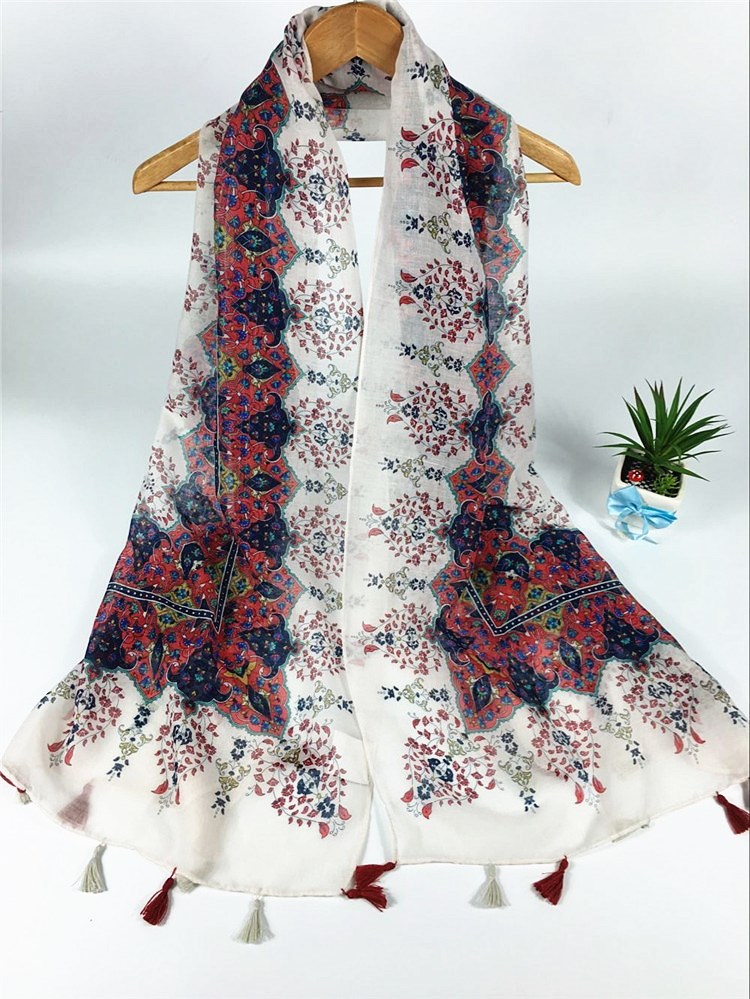 夏日清心巴厘紗圍巾紅色 夏日清心巴厘紗圍巾紅色