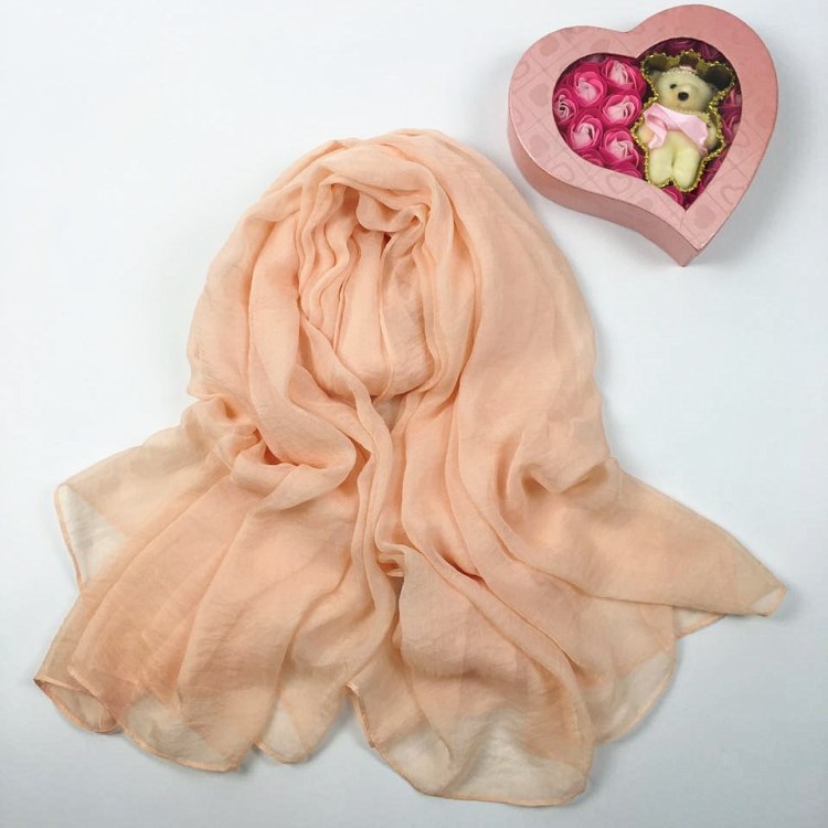 純色仿真絲絲巾膚色 純色仿真絲絲巾膚色