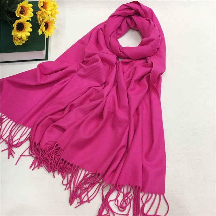 仿羊絨圍巾廠家定制—玫紅YFYR-12 仿羊絨圍巾廠家定制—玫紅YFYR-12